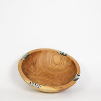 Extra large baguette bowl with batik inlay