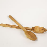 Two thin kitchen spoons