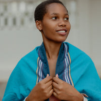 Medium Blue Kenyan Beach Towel