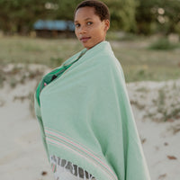 Soft Green Kenyan Beach Towel