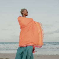 Peach with Lilac Kenyan Beach Towel