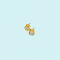 Bone Dot Stud Earrings