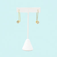 Bone Dot Threader Earrings
