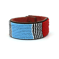 Atlas Multi Beaded Leather Cuff