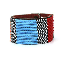 Atlas Multi Beaded Leather Cuff