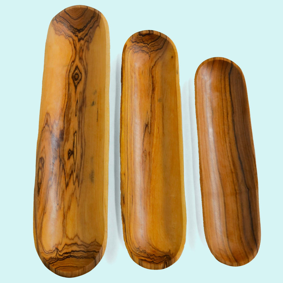 Large, medium and small baguette bowls