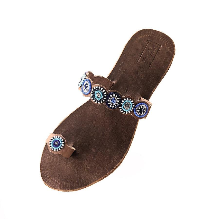Clover Sandals in Blues