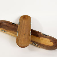 Large and small baguette bowl with inlay