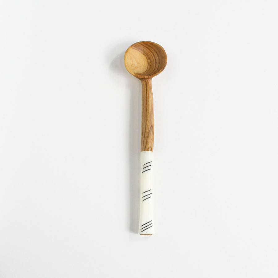 White inlay spoon