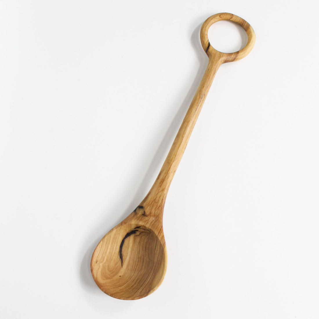 Olive wood spoon with loop handle