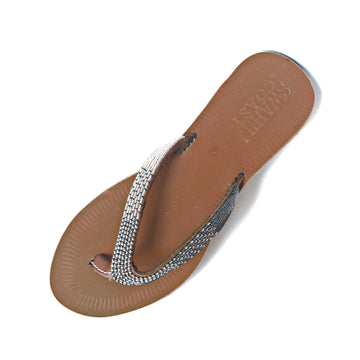 Ribbon Sandals in Silver/Slate Ombre