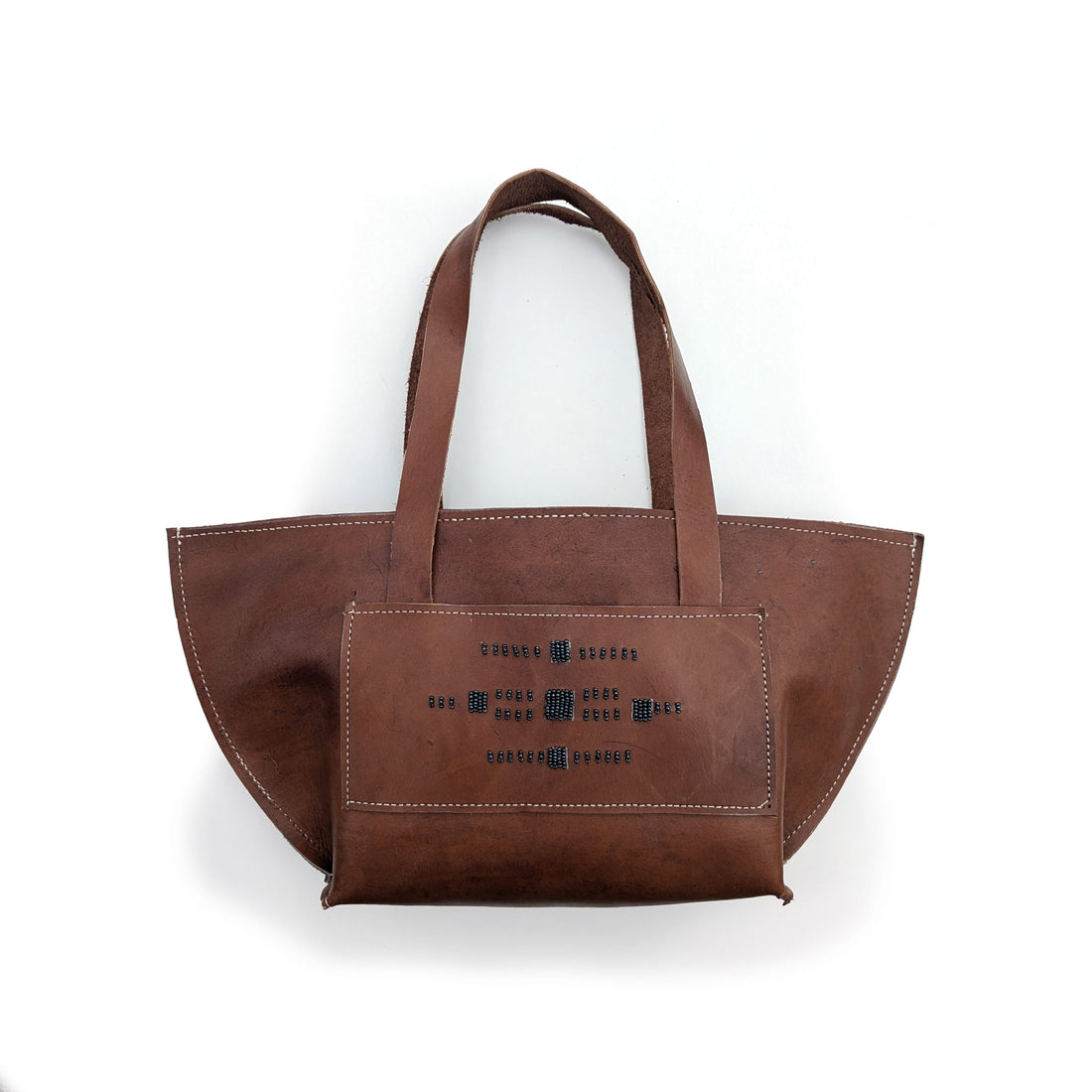 Woven Beaded Vase Tote