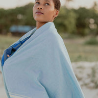 Soft Blue Kenyan Beach Towel