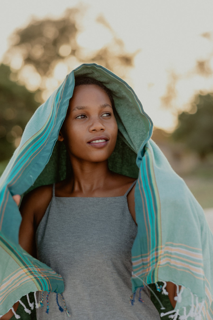 Dusty Green Kenyan Beach Towel