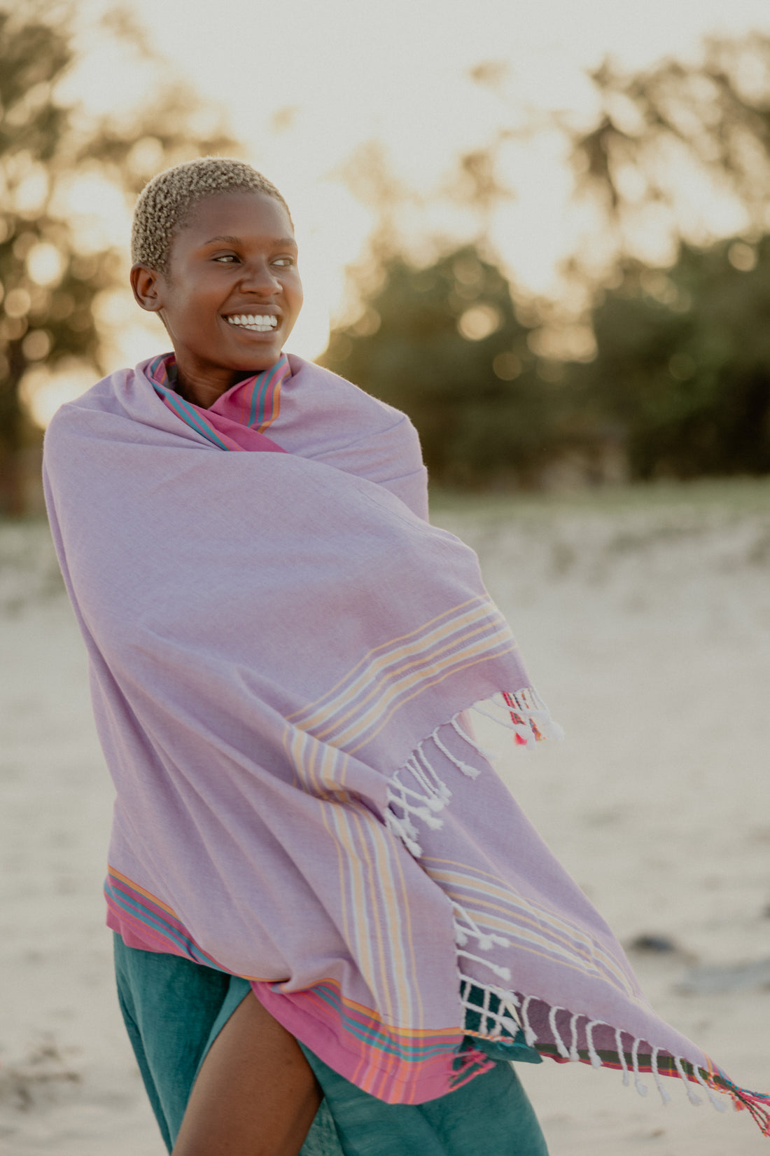 Lilac Kenyan Beach Towel