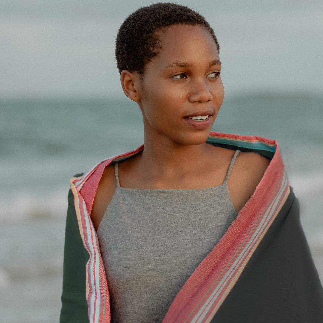 Hunter Green Kenyan Beach Towel