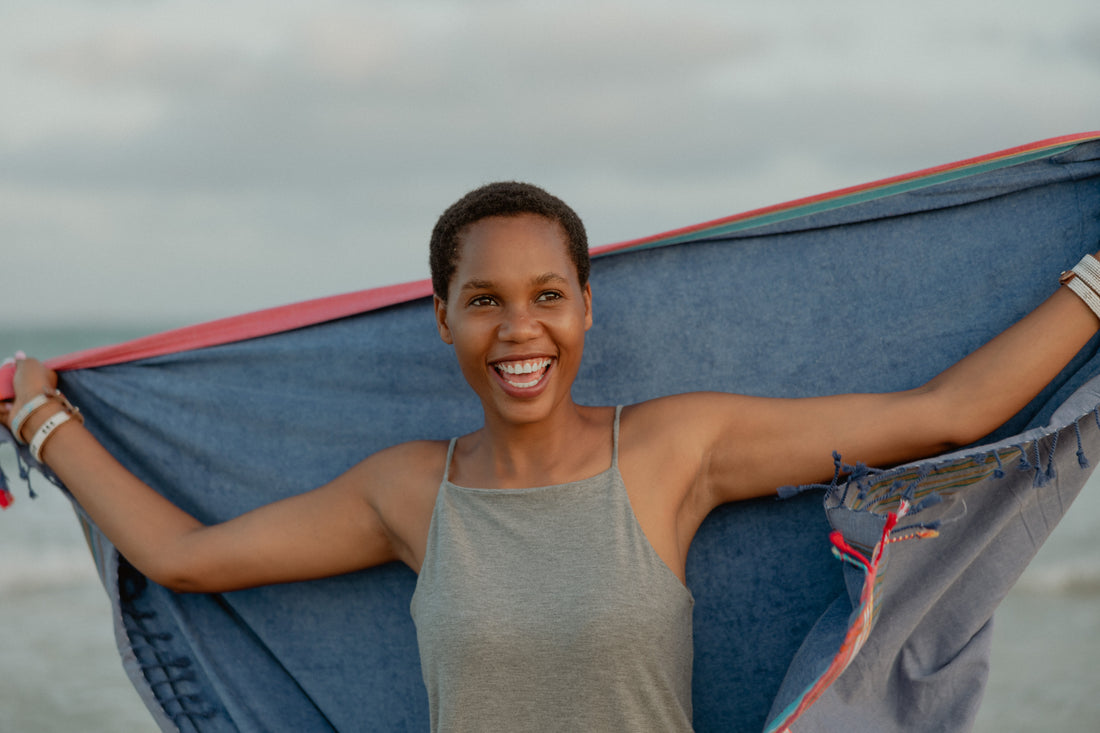 Dusty Navy Kenyan Beach Towel