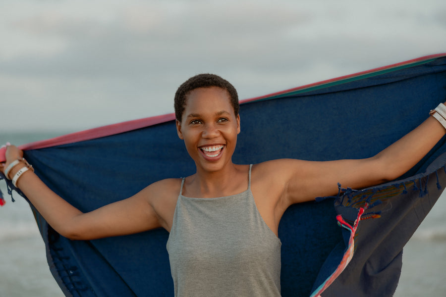 Dark Navy Kenyan Beach Towel