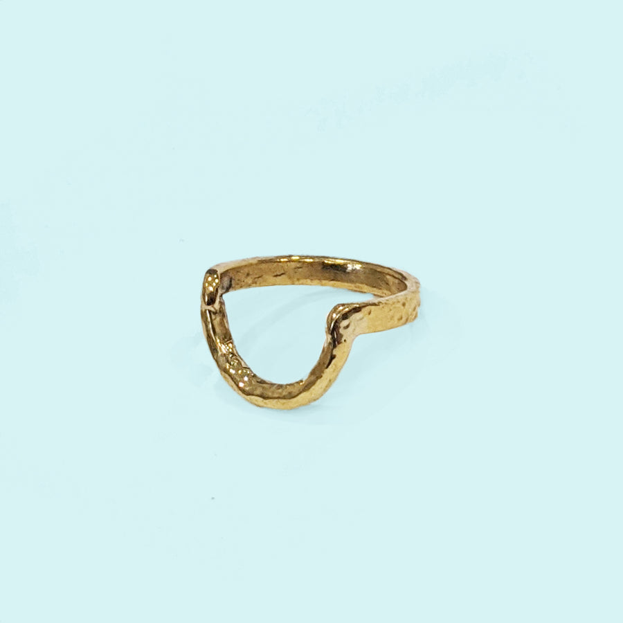 Arc Hammered Ring