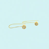 Bone Dot Threader Earrings