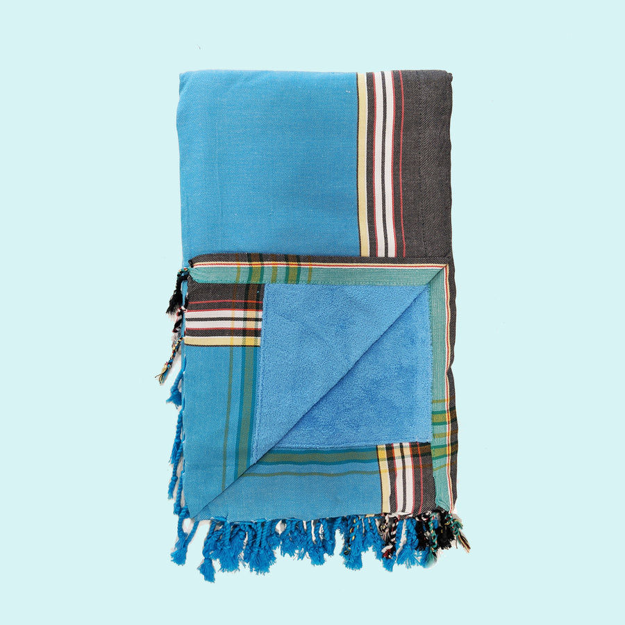 Bright Blue Kenyan Beach Towel