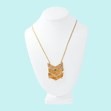 Brown Chevron Necklace