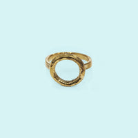 Open Circle Hammered Ring