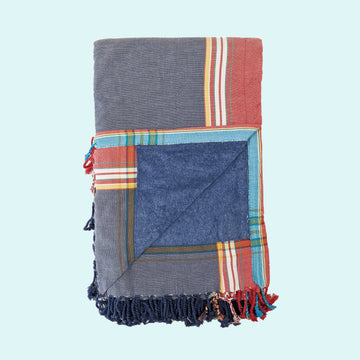 Dusty Navy Kenyan Beach Towel