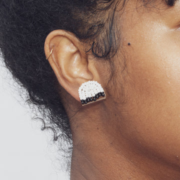 Arc Edges 3/4" Post Earrings
