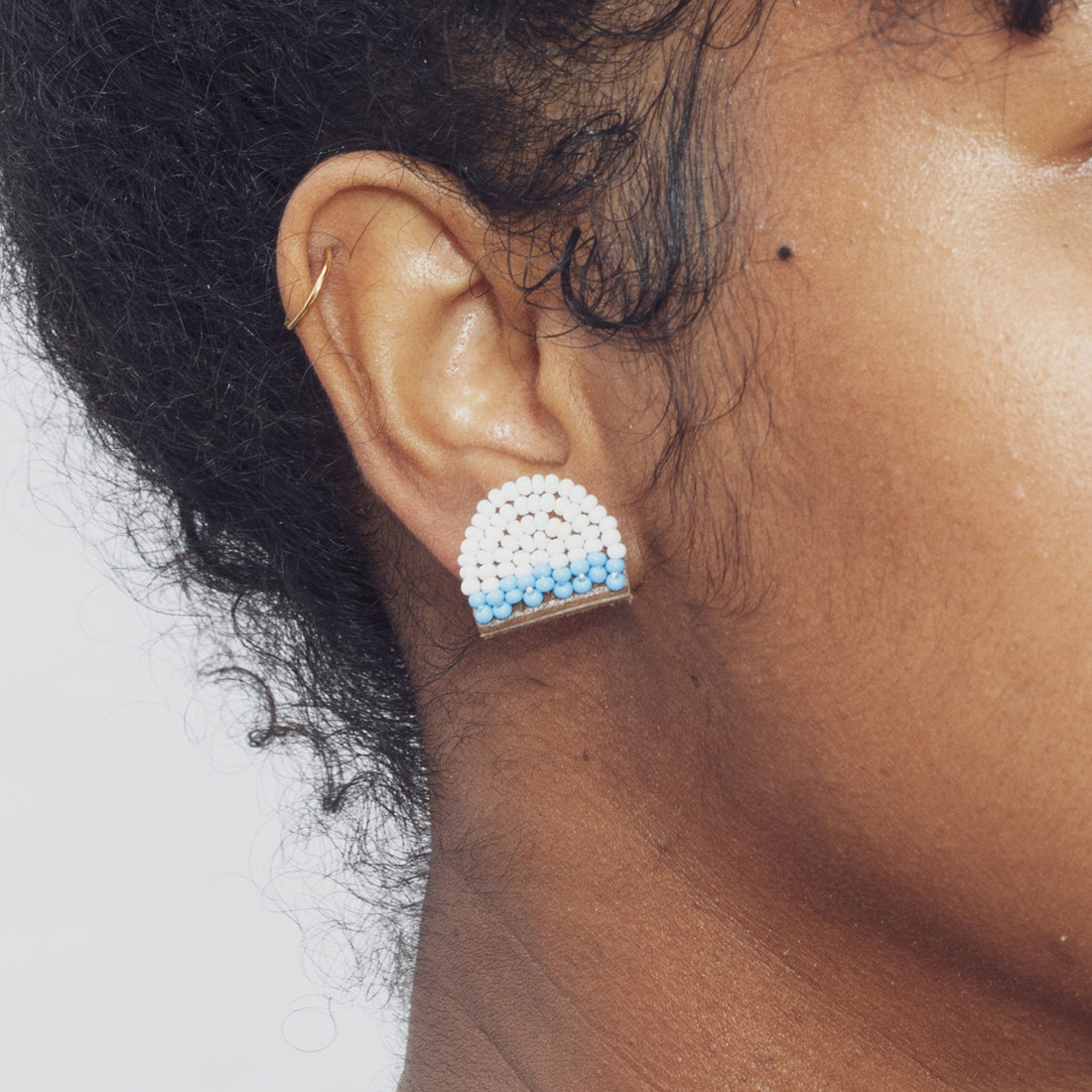 Arc Edges 3/4" Post Earrings