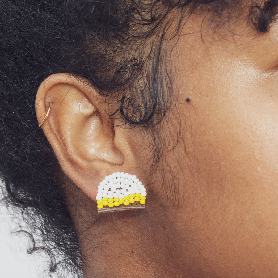 Arc Edges 3/4" Post Earrings