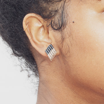 Diamond Halves 3/4" Post Earrings