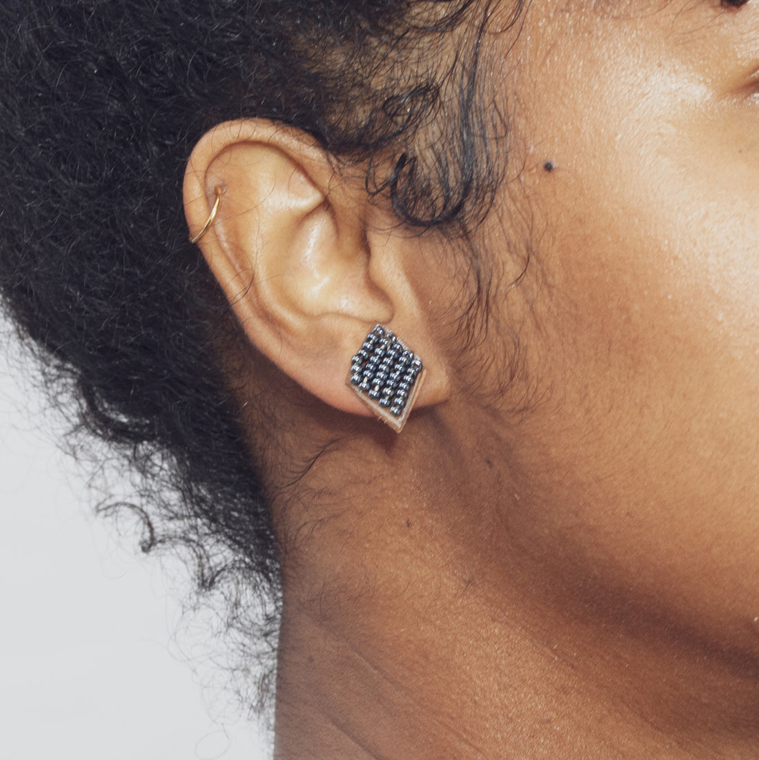 Diamond Solid 3/4" Post Earrings