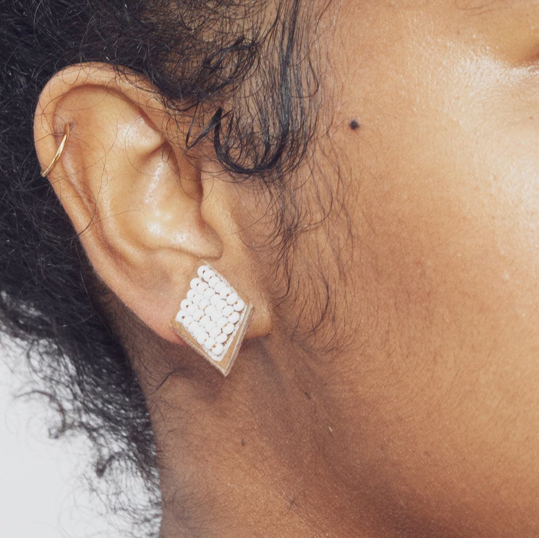 Diamond Solid 3/4" Post Earrings