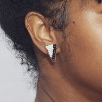 Tri Edges 3/4" Post Earrings
