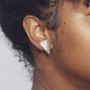 Tri Edges 3/4" Post Earrings