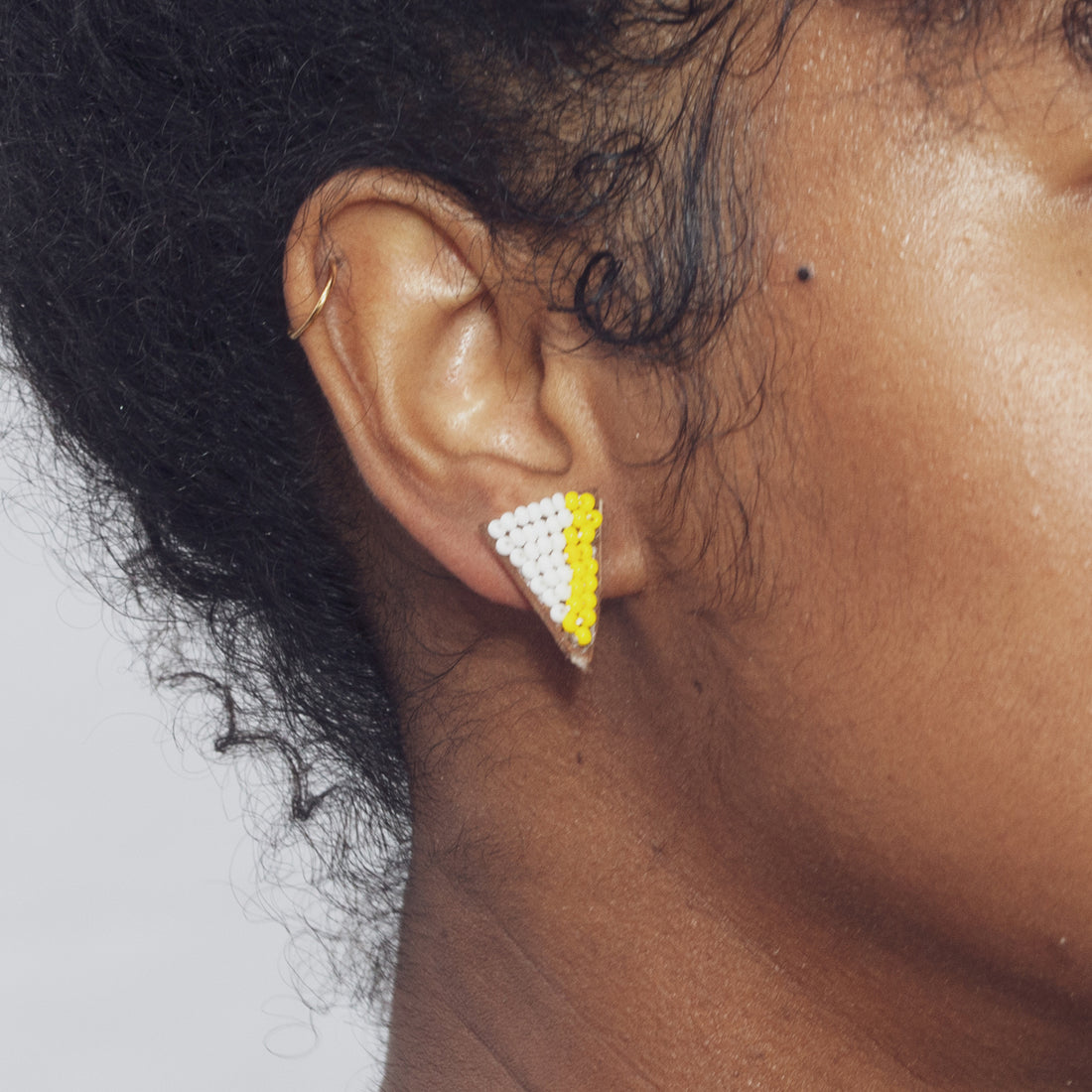 Tri Edges 3/4" Post Earrings
