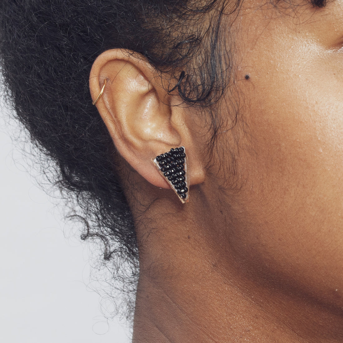 Tri Solid 3/4" Post Earrings