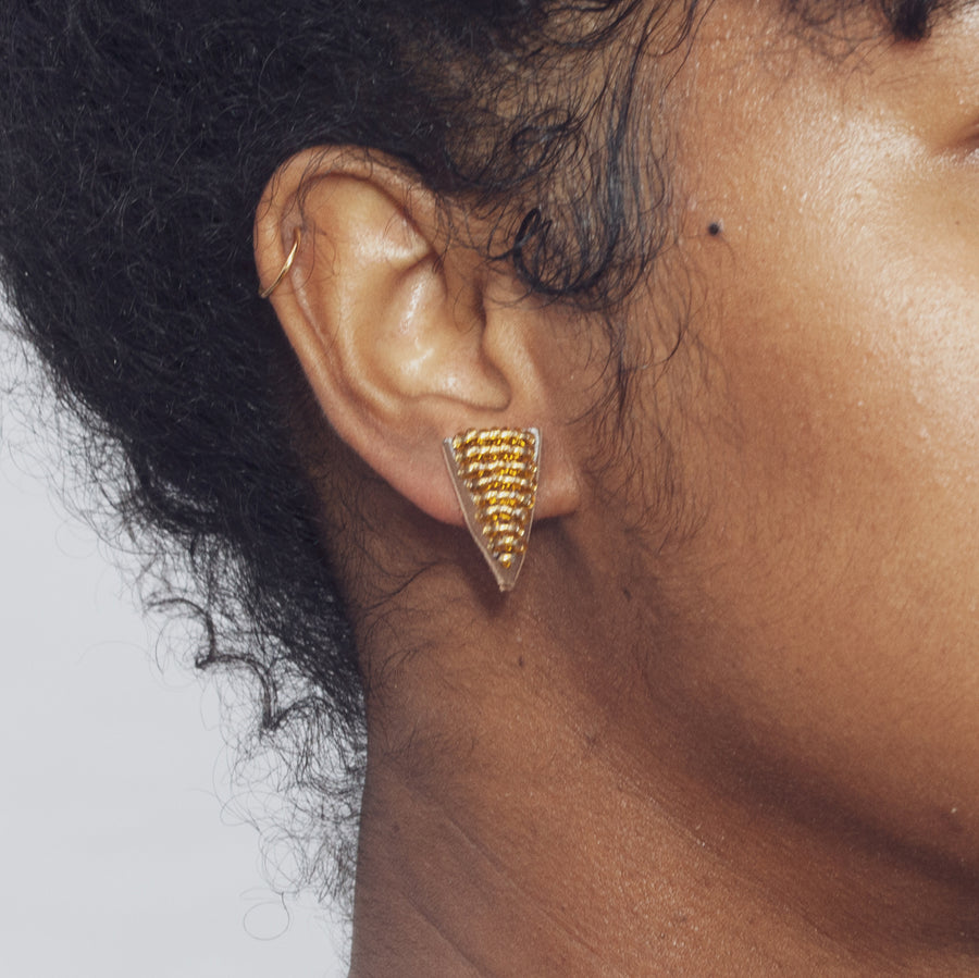 Tri Solid 3/4" Post Earrings