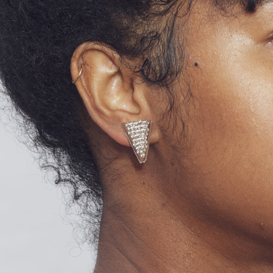 Tri Solid 3/4" Post Earrings