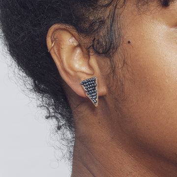 Tri Solid 3/4" Post Earrings