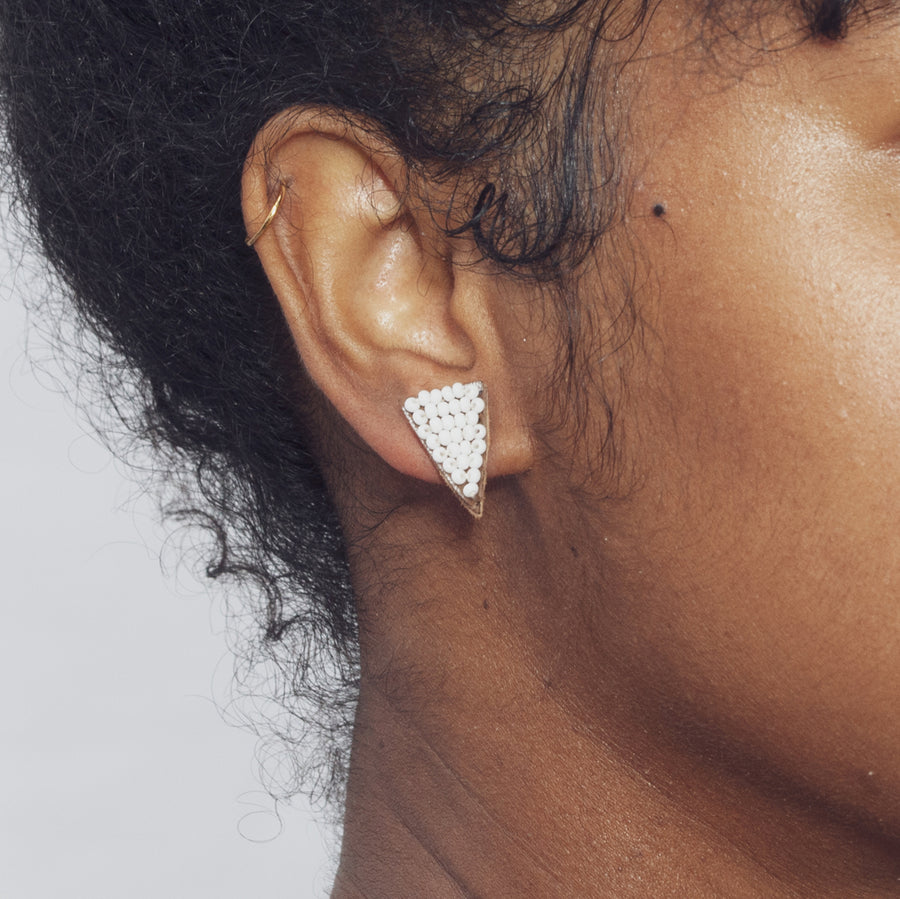 Tri Solid 3/4" Post Earrings