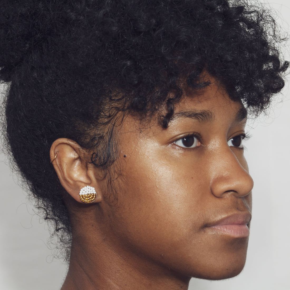 Circle Halves 1/2" Post Earrings