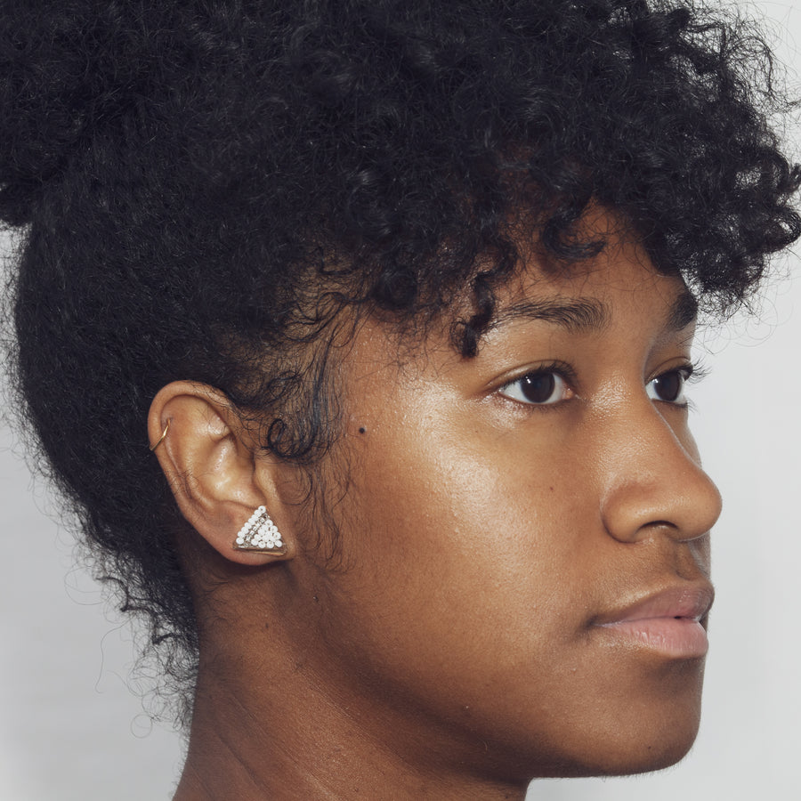 Tri Stripe 1/2" Post Earrings
