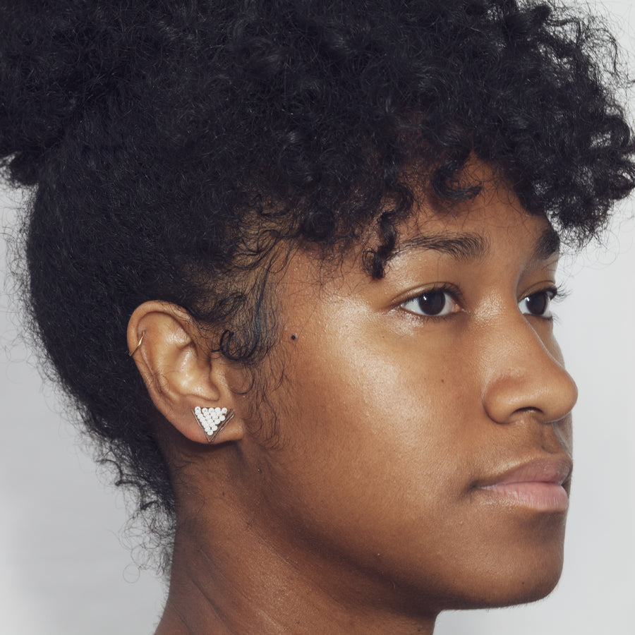 Tri Solid 1/2" Post Earrings