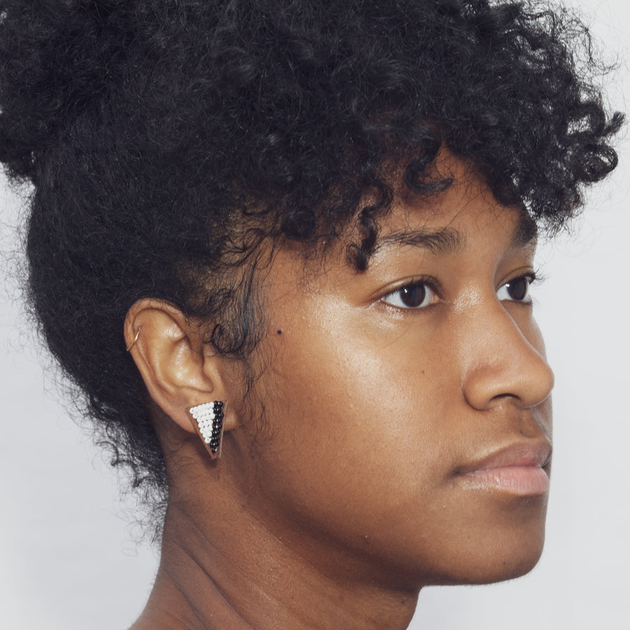 Tri Edges 3/4" Post Earrings