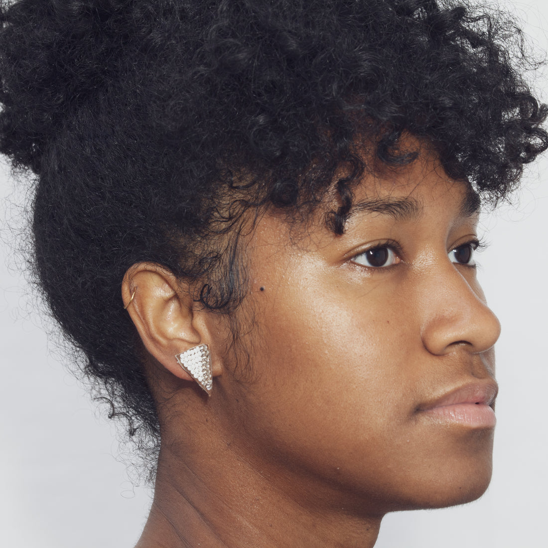 Tri Edges 3/4" Post Earrings