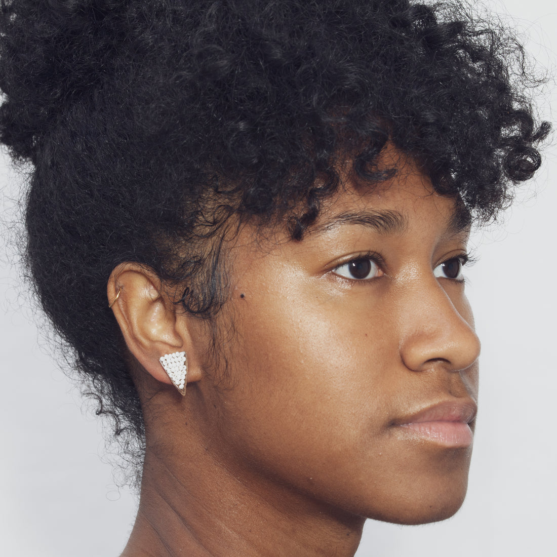 Tri Solid 3/4" Post Earrings