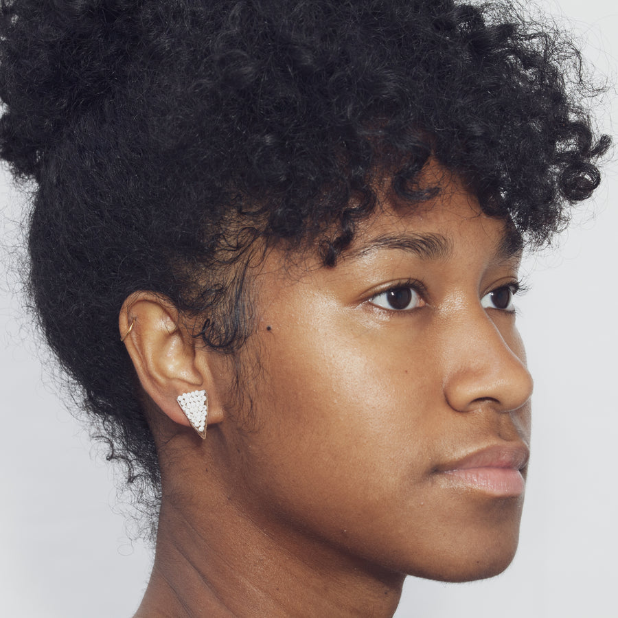 Tri Solid 3/4" Post Earrings