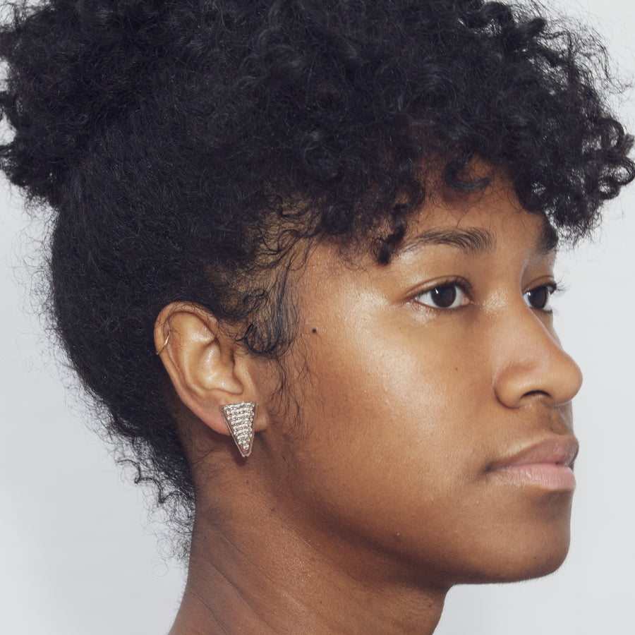 Tri Solid 3/4" Post Earrings